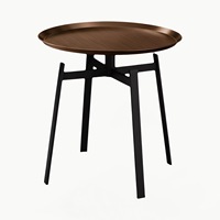 Table ronde en fer minimaliste italienne, table basse vintage style monétaire pour salon, table d'appoint moderne et simple pour chevet