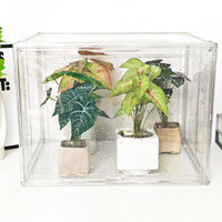 Serre d'incubation transparente en acrylique empilable SMOOTUNING pour plantes tropicales, idéale pour la coupe de fleurs et l'humidification en intérieur