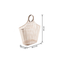 Groothandel draagbare PP plastic boodschappenmand, winkelmand, draagmand, handmand, opbergmand voor thuis en markt