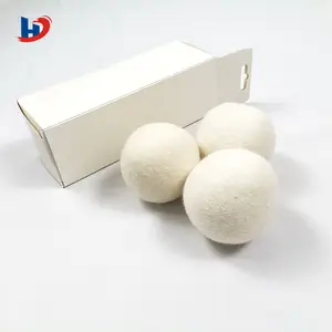 100% Wol Selandia Baru Premium Organik Bebas Kimia Mengurangi Keriput untuk Bola Pengering Wol Londri