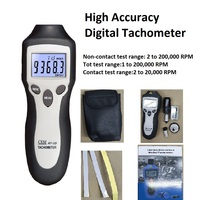 Tacómetro Digital de Contacto/Sin Contacto con Pantalla LCD, Instrumento de Medición de Velocidad para Detección de Distancia