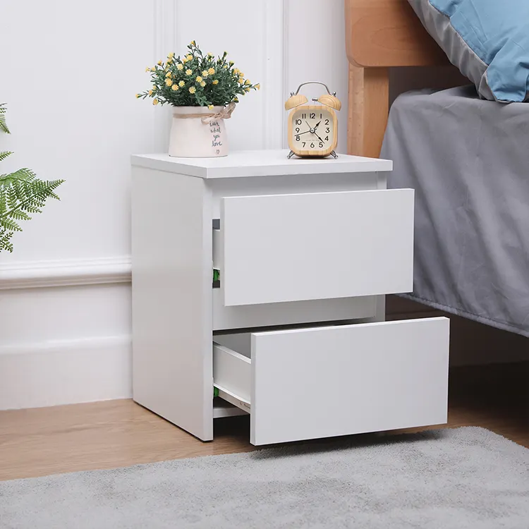 Nordic Style Hotel Bedroom Furniture Bedside Table White Floating Small Black Nightstand
