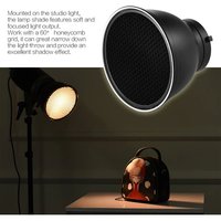 7 pouces Standard réflecteur diffuseur abat-jour plat 60 degrés grille en nid d'abeille pour Bowens Mount Studio stroboscope Flash lumière Speedlite