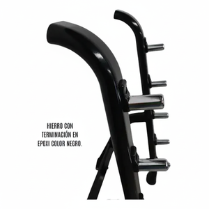 Infinit IF-RB5B Rastrelliera Porta Pesi in Metallo Nero a 5 Livelli, Attrezzatura Fitness Pieghevole con Logo Personalizzato - Product Image 1