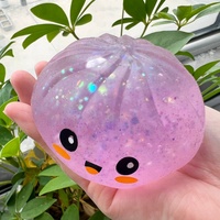 Jouets Squishy en Maltose Scintillante GL pour Enfants, Jouets Sensoriels Anti-Stress en Forme de Dumplings pour Enfants, Jouets Squishy Scintillants en Forme de Dumplings