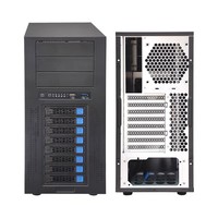 HY-A49 Châssis de serveur/machine de travail métallique 8 baies à échange à chaud, montable en rack, avec backplane EATX SAS SATA, alimentation ATX CRPS et 8 emplacements PCIe pour GPU, en stock