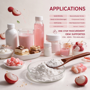 ผงลิ้นจี่แบบละลายน้ำได้ ผงละเอียดสำหรับผสมขนมเยลลี่ น้ำผลไม้ลิ้นจี่ - Product Image 2