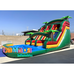 Tobogán de <span class=keywords><strong>piscina</strong></span>, parque acuático, toboganes de agua inflables comerciales verdes de mármol <span class=keywords><strong>para</strong></span> <span class=keywords><strong>comprar</strong></span> una casa de rebote de tobogán de agua grande - Product Image 4