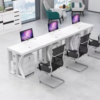 Escritorio de Oficina Moderno y Sencillo para Coworking, Estación de Trabajo para Empleados, Escritorio para 2 o 4 Personas