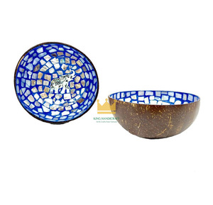 Bol en coque de noix de coco de style classique, incrustation naturelle de nacre, durable et écologique, meilleur prix, haute qualité, artisanat vietnamien Kinghandicraft - Product Image 5