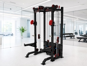 REYK - Rack de Gimnasio Multifuncional para Sentadillas y Entrenamiento de Fuerza con Máquina Smith, Sistema de Cables, Entrenamiento de Pecho y Tríceps, Construcción de Acero - Product Image 2