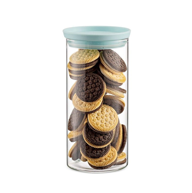 Airtight Canister Organization Sets Cheap Food Glass Jar with Plastic Lid
