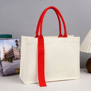 Grands sacs fourre-tout en coton réutilisables pour les courses, sacs cadeaux - Product Image 3