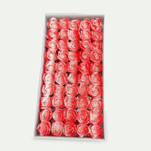 Jabón de <span class=keywords><strong>cabeza</strong></span> de flor grande de tres capas hecho a mano, rosa, Material grueso, efecto de salpicaduras de agua para Navidad, decoración del Día de San Valentín - Product Image 3