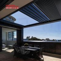 Auvent de terrasse rétractable électrique avec fonction intelligente et design élégant, pergola rétractable pour jardin, balcon, terrasse