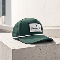 Gorra de Golf con Logotipo Aplicado, Cinco Paneles, OEM Personalizada, MOQ Bajo, Sarga de Algodón Premium, Correa Ajustable, Alta Calidad, Unisex para Hombre