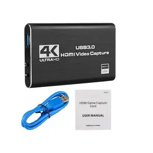 गेमिंग स्ट्रीमिंग लाइव ब्रॉडकास्ट वीडियो रिकॉर्डिंग के लिए 4K HDMI USB 3.0 ऑडियो वीडियो कैप्चर कार्ड, PS4 Xbox कैमकॉर्डर और अधिक का समर्थन करें