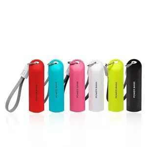 2600mah portable charger 2000mAh emergency USB power bank with keychain Factory OEM business gift mobile loop mini mobile power