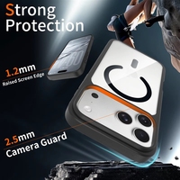 Coque de téléphone magnétique transparente de haute qualité pour iPhone 18 Pro 17 Pro, anti-jaunissement, antichoc, personnalisable en gros