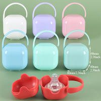 YUZMEI Étui à sucette personnalisé, petite boîte de rangement pour tétine de bébé, étui pour sucette Mam, étui de voyage personnalisé pour 2 sucettes