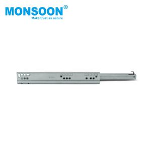 Glissière de <span class=keywords><strong>tiroir</strong></span> escamotable à double extension pour meuble de cuisine, style européen, fermeture amortie, dissimulée, à montage <span class=keywords><strong>sous</strong></span>-plaque, avec broches - Product Image 3