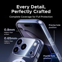 Coque magnétique transparente UGREEN en TPU anti-rayures, ultra-fine et antichoc pour iPhone 17 Pro Max