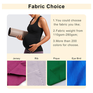 Débardeur personnalisé avec logo pour femmes enceintes, couleur unie, grande taille, vêtements de maternité, débardeurs de yoga pour femmes enceintes - Product Image 3