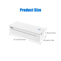 Impresora Térmica Bluetooth Inalámbrica A4 de 300DPI, Compatible con IOS, Android y Computadora, Ideal para Supermercado, Farmacia y Biblioteca