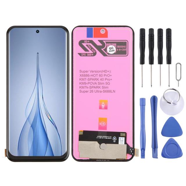 Portable Display Screen for Tecno Pova Slim KM9 TFT LCD Screen with Digitizer Full Assembly