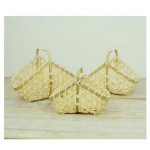 Panier à fleurs en bambou écologique pour fleurs fraîches, bouquets artificiels, décoration de mariage, décoration de la maison, présentation pour fleuristes - Product Image 1