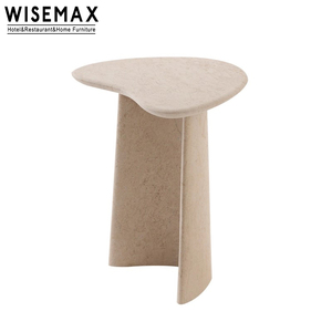 WISEMAX FURNITURE Natural Marble Travertine Stone Coffee <strong>Side</strong> <strong>Table</strong> <strong>Sofas</strong> End Small Corner Marble Tea <strong>Table</strong> Set for Home Cafe - Product Image 4