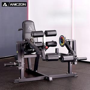 Machine 3-en-1 à charge par disques pour soulevé de cuisse et extension de jambe, équipement de gym en acier réglable pour entraînement des jambes et des fessiers, utilisable assis ou allongé - Product Image 1