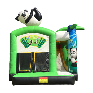 คอมโบปราสาทเป่าลมสำหรับการค้าใน2025กังฟูแพนด้าบ้านเด้งกระโดดเด้งมูนวอล์กได้รับการรับรองจาก8-10คน - Product Image 2