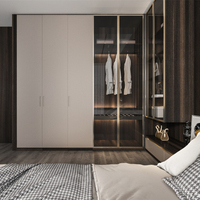 Armoire en contreplaqué de mélamine avec Table de maquillage pour Dressing