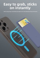 Étui de téléphone magnétique en silicone tendance personnalisé, porte-cartes, portefeuille magnétique en silicone, porte-cartes de crédit pour iPhone Magsafe