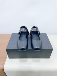Zapatos Planos Estilo Mary Jane Punk para Mujer, Marca Alaias, Novedad 2025, Punta Cuadrada, Hebilla con Remaches, Diseño Dulce y Moderno - Product Image 3