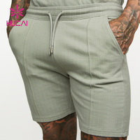 Logo OEM Nouveau Hommes Polaire Coton Marque Côtelé Sports Courir Athlétique Actif Personnalisé Hommes Sweat Shorts