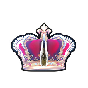 Exhibidor de Licores LED en Forma de Corona, Decoración Acrílica para Bar y Fiestas, Estante para Vinos Iluminado de Siete Colores, Estilo Retro de Lujo para Interiores - Product Image 5