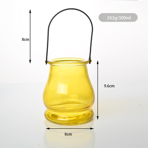 Vaso di <span class=keywords><strong>vetro</strong></span> di colore diverso 10oz barattolo di candela di <span class=keywords><strong>vetro</strong></span> di Halloween per la candela con lo Swing - Product Image 2