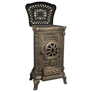 Petit poêle à bois en fonte <span class=keywords><strong>vintage</strong></span> - Design rétro le plus récent pour une utilisation en intérieur/extérieur - Product Image 3