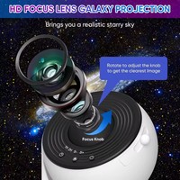 Projecteur Star Galaxy avec 13 disques de film Projecteur Star Compact Galaxy Light Projecteur de nébuleuse à mise au point réglable
