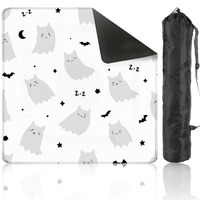 Tapis de jeu et de mahjong d'Halloween en boue de diatomée absorbante, antidérapant, résistant à l'usure et facile d'entretien