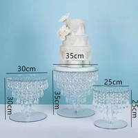 Ensemble de supports à gâteaux en acrylique de luxe pour Noël et mariage, vente en gros, très demandés