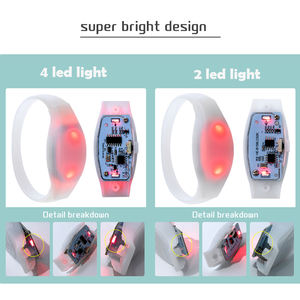 Pulsera de luz LED personalizada con opciones multicolores para festivales de música y eventos de conciertos - Product Image 6