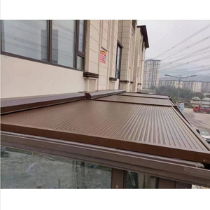 Auvent électrique en alliage d'aluminium avec voile en polyester, commande à distance motorisée, protection solaire pour terrasse extérieure, anti-UV. - Product Image 1