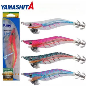 3 pièces/ensemble Japon <span class=keywords><strong>YAMASHITA</strong></span> 3.5 Neonbright Wooden Shrimp EPI-OH LIVE Brisk Ultraviolet Reflective EGI JIG Squid Hook Bait LURE - Product Image 1