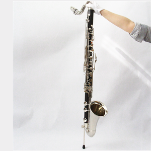 OEM China Bb tono clarinetto basso con corpo <span class=keywords><strong>in</strong></span> gomma dura e tasti nichelati collo e campana <span class=keywords><strong>B</strong></span> clarinetto - Product Image 2