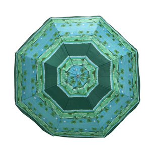 Parasol de plage vintage de luxe avec pompons, grand parasol de 200 cm, mât en bois de hêtre de 32 mm, baleines en fibre de verre, protection UV50+, pour extérieur - Product Image 4
