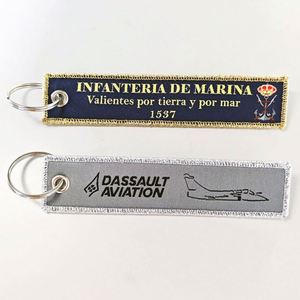 Wholesale Custom Embroidery <b>Key</b> <b>Tag</b> Design Logo Fabric Keychains/Keyrings Promotional Jet <b>Tags</b> for Businesses - Product Image 3