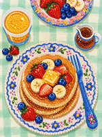 Kits de peinture au diamant 5D modernes peints à la main, motifs de dessins animés, gâteaux et aliments, DIY